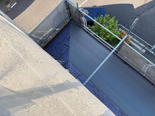 下屋根部分の安全対策